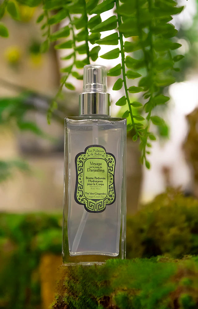 Brume Parfumée Hydratante Voyage sur la Route de Darjeeling ~ Thé vert & Gingembre